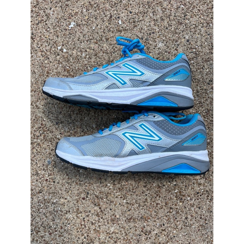 New Balance 1540v3 Womens Running Shoes Grey Blue Mesh Sneakers W1540G3